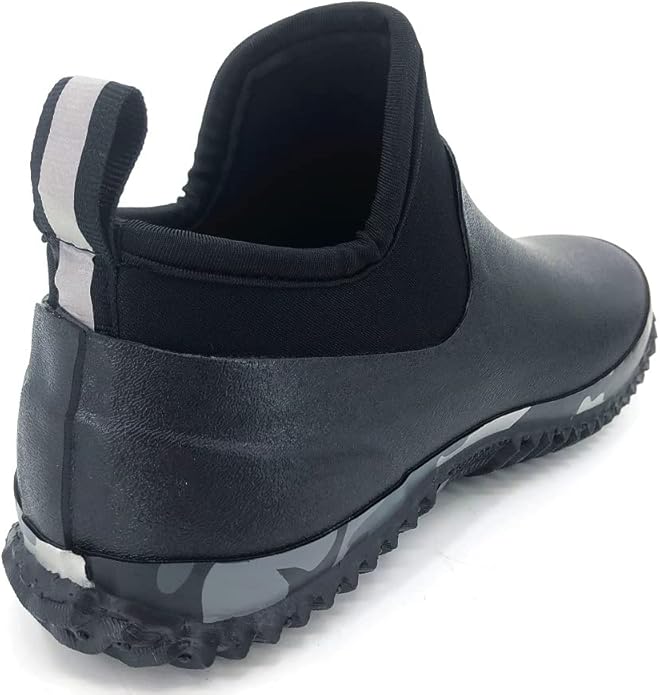 SYLPHID Men's Garden Shoes Women's Rain Shoe Waterproof Neoprene Camp Booties for Camping, Lawn Care, Gardening and Yard Work