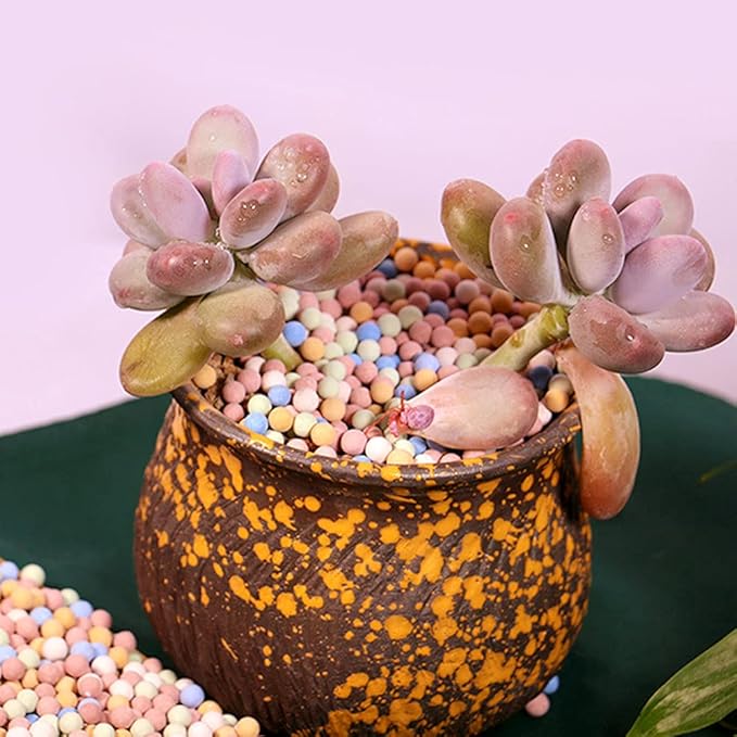 Garden Soil,Clay Pebbles Gardening Ceramsite Orchid Rocks Drainage Water Purification Ceramsite Decor Cultivation Soil Stone Horticultural Grade for Soil Hydroponics Aquaponics,2LBS
