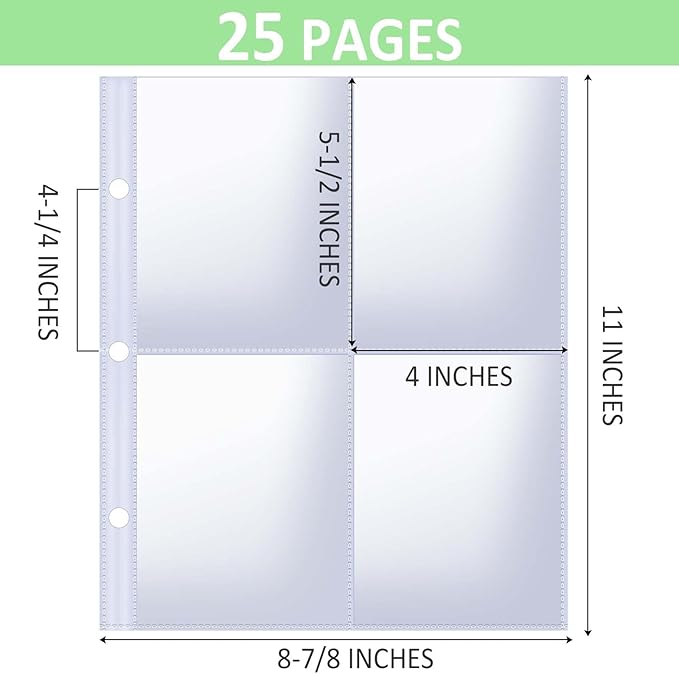 Seed Organizer Garden Seeds Storage Clear Sheet Protectors with 8.5x11 Binder, Seed Packet Organizer Kit