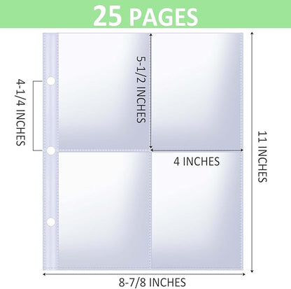 Seed Organizer Garden Seeds Storage Clear Sheet Protectors with 8.5x11 Binder, Seed Packet Organizer Kit