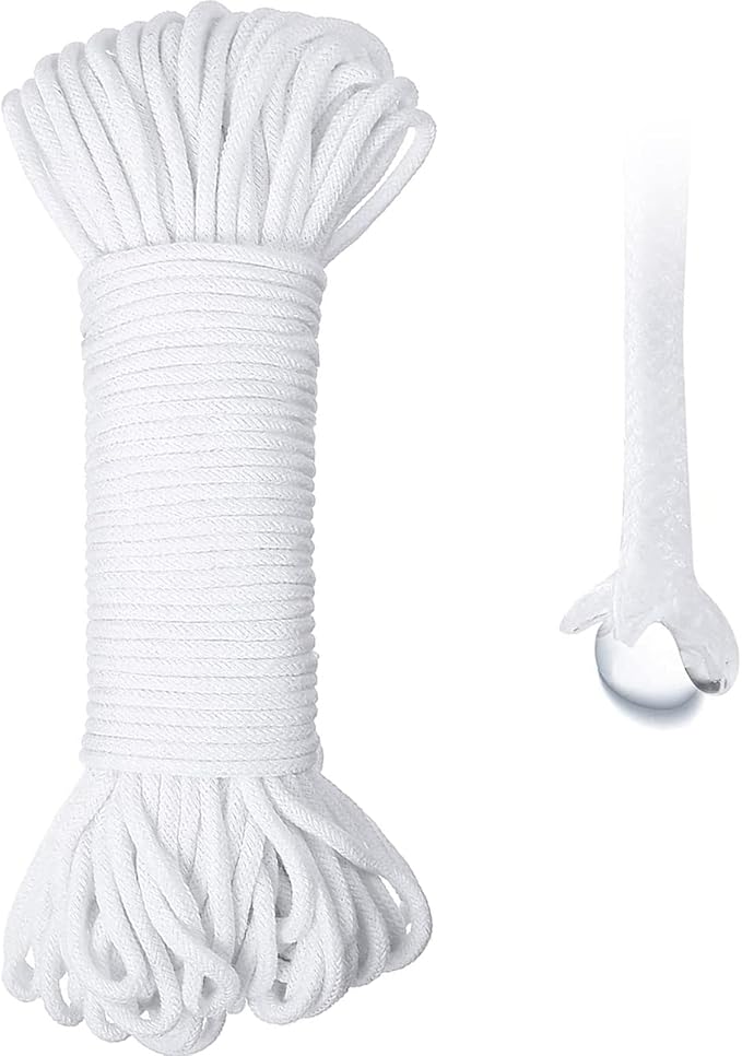 130 Feet Self Watering Wick Cord Watering Rope for Indoor Outdoor Potted Plant Self-Watering Planter Pots DIY Automatic Watering Device System Potted Plant Sitter Auto Drip Irrigation Waterer