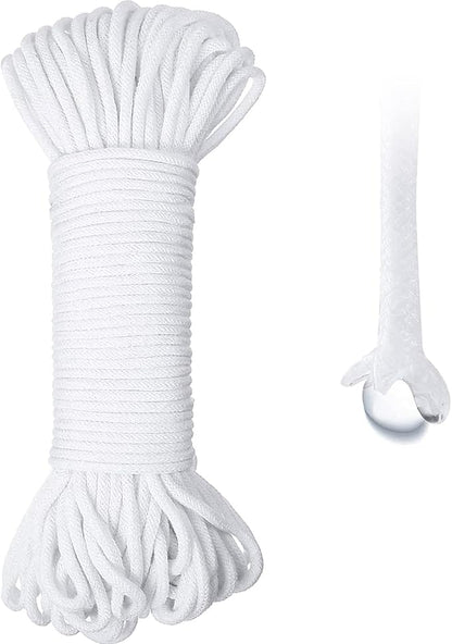 130 Feet Self Watering Wick Cord Watering Rope for Indoor Outdoor Potted Plant Self-Watering Planter Pots DIY Automatic Watering Device System Potted Plant Sitter Auto Drip Irrigation Waterer