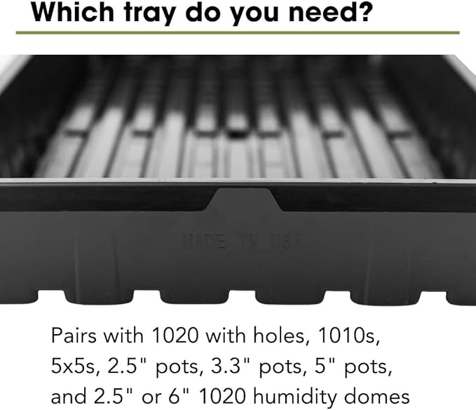 Bootstrap Farmer 1020 Trays - Extra Strength No Holes, 30 Pack, Reusable Deep Plant Nursery Trays for Propagation Seed Starter, Plant Germination, Seedling Flat, Fodder