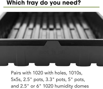 Bootstrap Farmer 1020 Trays - Extra Strength No Holes, 30 Pack, Reusable Deep Plant Nursery Trays for Propagation Seed Starter, Plant Germination, Seedling Flat, Fodder