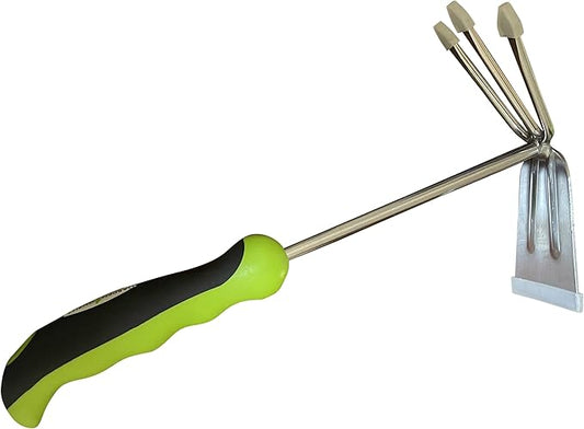 Garden Guru Hand Cultivator Rake Hoe Tiller Tool - Stainless Steel for Ultimate Strength - Rust Resistant - Ergonomic Handle - Great for Gardening Cultivating Loosening Weeding(4Pack)