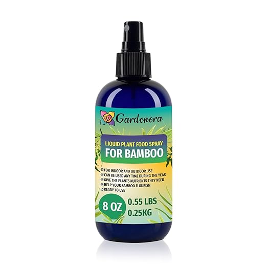 Gardenera Professional Bamboo Tree Superfood Spray Mist for Home Gardening | Fertilizer Mist for Healthy Leaves & Growth | 18 Essential Vitamins & Minerals for Bamboo - 8oz