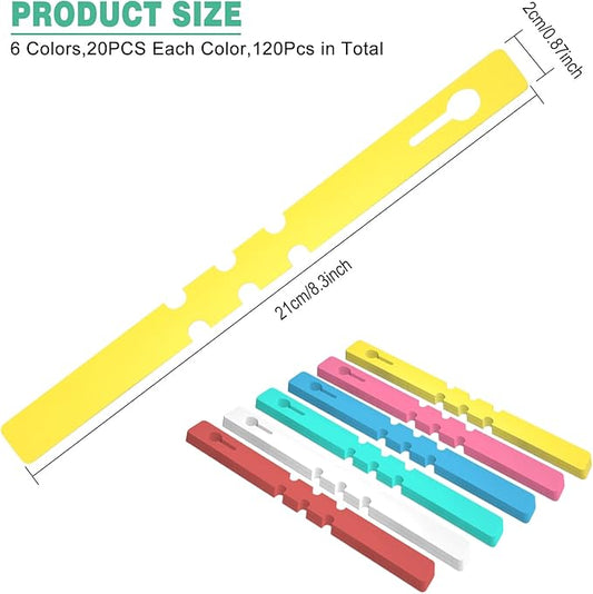Plant Labels 120Pcs Yuanling Plastic Plant Tree Tags Wrap Around Hanging Tags Nursery Tree Markers Adjustable Garden Labels for Indoor Outdoor Gardening Plants (6 Colors with 1 Marker Pen)