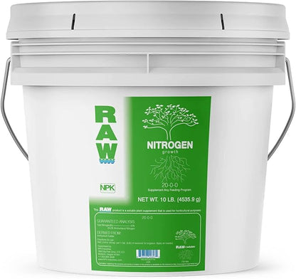 RAW Nitrogen 10lb - Plant Nutrient for Deficiency Treatment and Enhanced Growth in Vegetative Stage - Indoor, Outdoor, Hydroponic Use