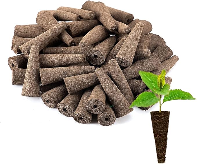 Seed Starter Grow Sponges for Aerogarden, PH-Balanced Refill-Seed Pods Replacements for Indoor Hydroponic System, 50 Pack, Brown