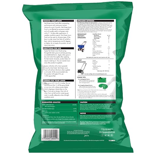 Jonathan Green (16005) Veri-Green Nitrogen Lawn Fertilizer - 29-0-3 Nitrogen Grass Fertilizer (15,000 Sq. Ft.)