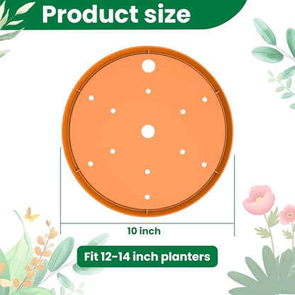 2-Pack Round Planter Insert - Plant Pot Insert with Drainage Holes, Use Less Potting Soil, Planter Accessories for Indoor & Outdoor Use (10 inch)