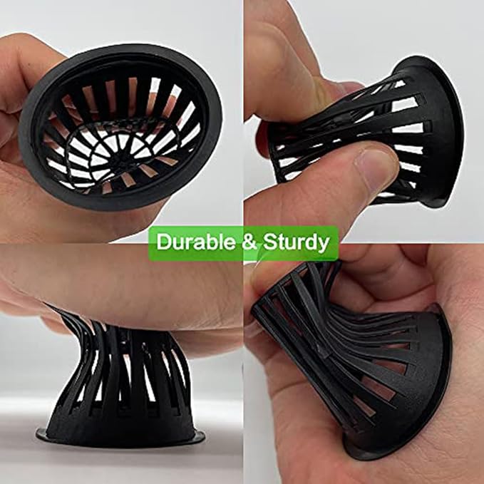 100 PCS 2 Inch Heavy Duty Net Pots, Slotted Mesh Hydroponic Cups for Garden, Plant Nursery Net Cups for Hydroponics and Aquaponics