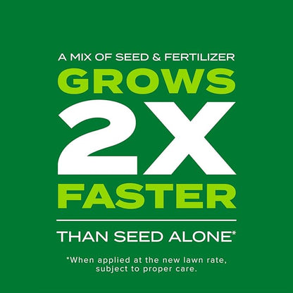 Scotts Turf Builder Rapid Grass Tall Fescue Mix - Combination Grass Seed and Fertilizer for Lawns, Lawn Seed That Grows in Just Weeks, 16 lbs.