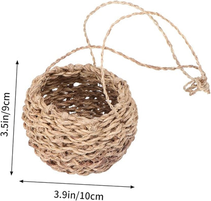BESPORTBLE 2pcs Mini Handwoven Rope Basket for Plants Storage Decorative Hanging Storage Blanket for Home Decor for Pot Cover and Plant Unique