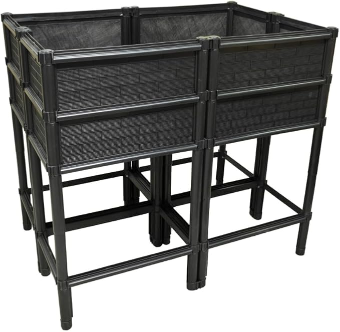 Elevated Raised Garden Bed with Legs 14" Depth Planter Box | Non-Toxic Sun Protected Material | 36" L X 24" W X 27" H for Easy Planting | Vegetable & Herb Backyard Patio