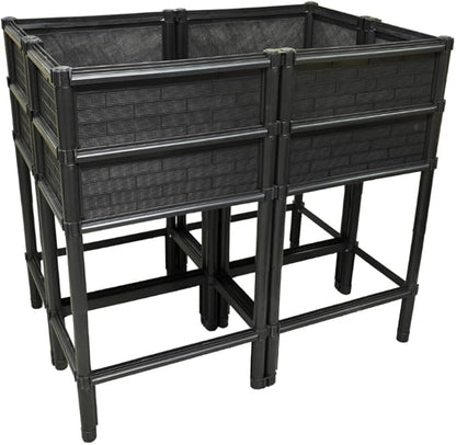 Elevated Raised Garden Bed with Legs 14" Depth Planter Box | Non-Toxic Sun Protected Material | 36" L X 24" W X 27" H for Easy Planting | Vegetable & Herb Backyard Patio