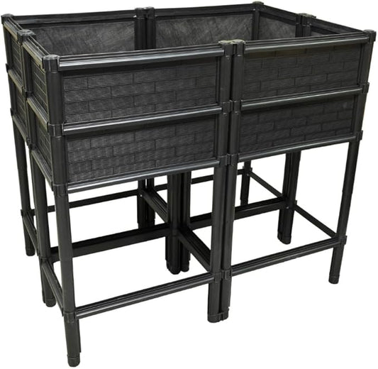 Elevated Raised Garden Bed with Legs 14" Depth Planter Box | Non-Toxic Sun Protected Material | 36" L X 24" W X 27" H for Easy Planting | Vegetable & Herb Backyard Patio