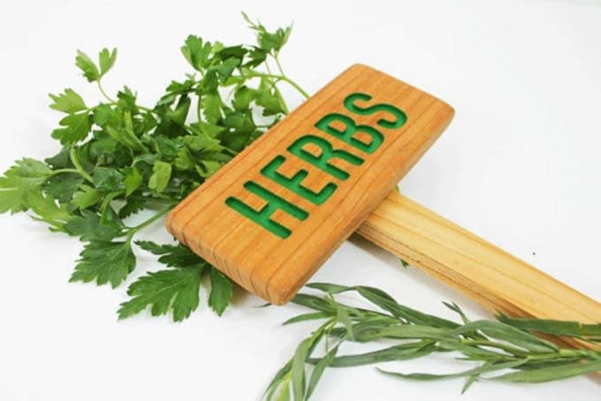 HERBS Garden Sign, Painted & Oil Sealed Cedar wood, Wooden Garden Sign, Herb Garden Marker, Custom Garden Sign, Personalized Marker