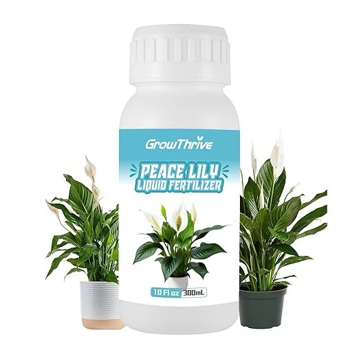 Peace Lily Liquid Fertilizer 10 oz – Natural Organic Plant Food for Peace Lily – Probiotic Formula with 200 Million Live Bacteria/ml – Promotes Lush Leaves & Vibrant Blooms