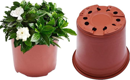 100 PCS 6.7 Inches Plastic Plant Nursery Pots, Reusable for Succulents, Seedlings, Cuttings, Transplanting,Seedlings Plastic Plant Pots with Drainage Holes