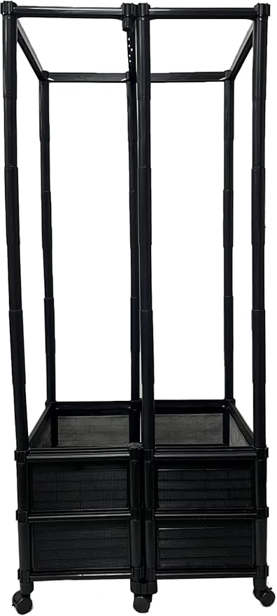 Climbing Vegetable & Tomato Planter with Wheels & 14" Depth Planter Box - Non-Toxic Sun Protected Material | 24" L X 18" W X 50" H | Vegetable & Herb Backyard Patio