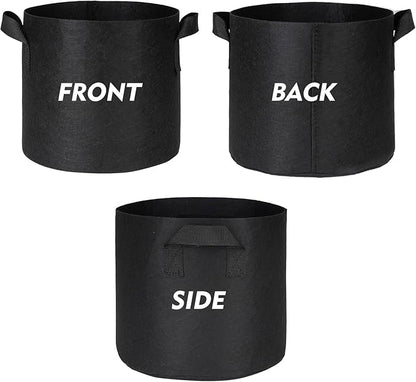 WEIFENG 3-Pack 30 Gallon Grow Bags, Extra Large Heavy Duty Fabric Pot for Very Large Trees, Commercial Gardening