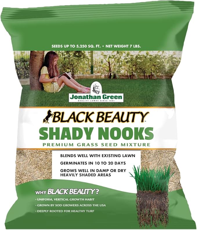 Jonathan Green (11959) Black Beauty Shady Nooks Grass Seed - Cool Season Lawn Seed (7 lb)