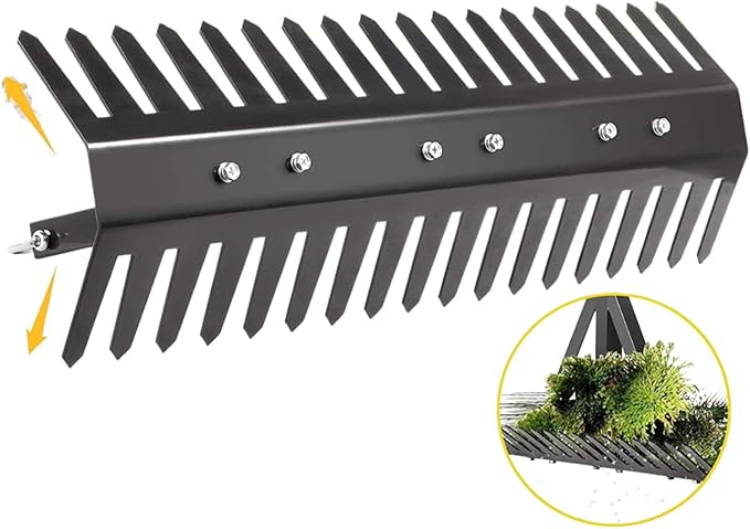 Shengyi Pond Rake, Aquatic Weed Removal Tool with Steel Blades, 24 inch Lake Weed Cutter with 66ft Rope