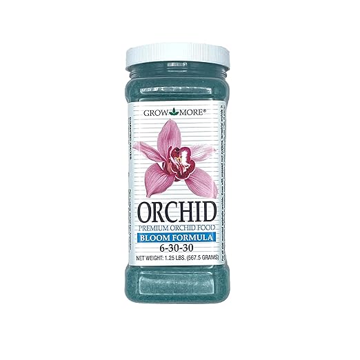 Grow More Premium Bloom Formula 6-30-30 Orchid Food Fertilizer - 1.25lbs of Water Soluble Fertilizer for Orchids of Vibrant Growth During Dormant Season - Orchid Food for Blooming Vibrant Flowers
