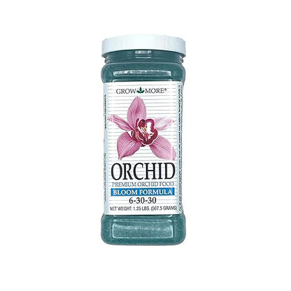 Grow More Premium Bloom Formula 6-30-30 Orchid Food Fertilizer - 1.25lbs of Water Soluble Fertilizer for Orchids of Vibrant Growth During Dormant Season - Orchid Food for Blooming Vibrant Flowers