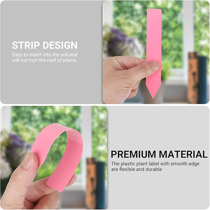 Greaner 100PCS Garden Labels, 6 Inch Plastic Plant Tags and Labels, Garden Signs for Plants, Garden Identification Stakes for Indoor Outdoor Plants, Garden Name Stakes with Garden Marker Pen-Colorful
