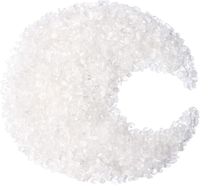 ZHIYUXI 1 lb Clear Quartz Crystal Chips Bulk Fish Tank Decorations Aquarium Rocks Gravel Vase Filler Stones Crystals for Candle Making Witch Kit Gravel for Plants Quartz Sand Terrarium Supplies