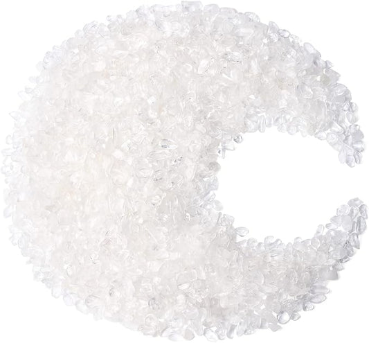 ZHIYUXI 1 lb Clear Quartz Crystal Chips Bulk Fish Tank Decorations Aquarium Rocks Gravel Vase Filler Stones Crystals for Candle Making Witch Kit Gravel for Plants Quartz Sand Terrarium Supplies