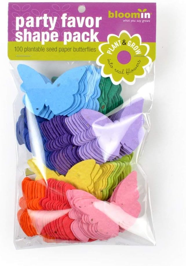 Bloomin Seed Paper Shapes Packs - Butterfly Shapes - 100 Shapes Per Pack - 2.3x1.8 {Color Mix} by Bloomin