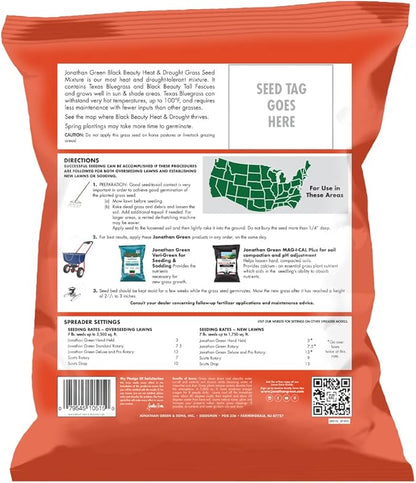 Jonathan Green (10515) Black Beauty Heat & Drought Resistant Grass Seed - Cool Season Lawn Seed (7 lb)