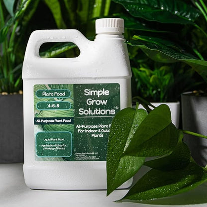 Liquid Plant Food All Purpose- House Plant Fertilizer- Liquid Fertilizer for Indoor Plants & Vegetable Garden- Concentrated Plant Nutrients - Green, Growth - Simple Grow Solutions- 32 Ounce