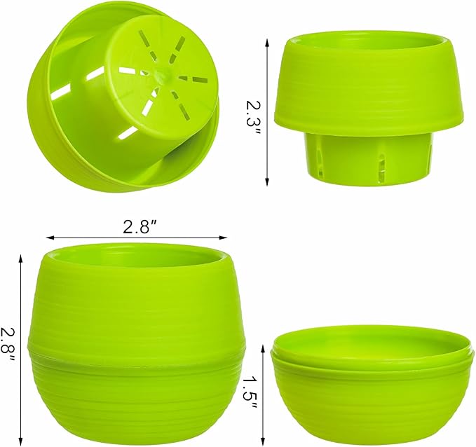 Elsjoy 30 Pack Mini Succulent Pot, 3 Inch Plastic Seed Starter Pots Small Cute Succulent Planter with Drainage for Indoor & Outdoor Plants, Home Decor, Free Assembly