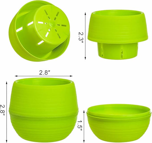 Elsjoy 30 Pack Mini Succulent Pot, 3 Inch Plastic Seed Starter Pots Small Cute Succulent Planter with Drainage for Indoor & Outdoor Plants, Home Decor, Free Assembly