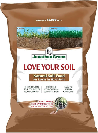 Jonathan Green (12191) Love Your Soil, Soil Food for Lawns in Hard Soils - Soil Amendment for Grass & Vegetable Gardens (15,000 Sq. Ft.)
