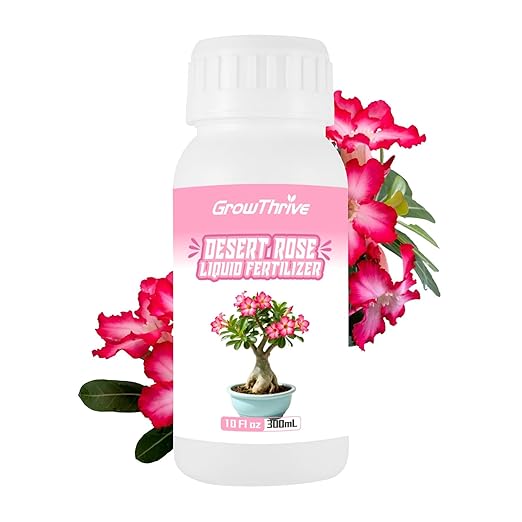 Desert Rose Liquid Fertilizer – Natural Probiotic Plant Food for Adenium, 300ml Bottle with Measuring Cap, Organic Nutrient Boost for Greener Leaves, Strong Roots & Vibrant Blooms