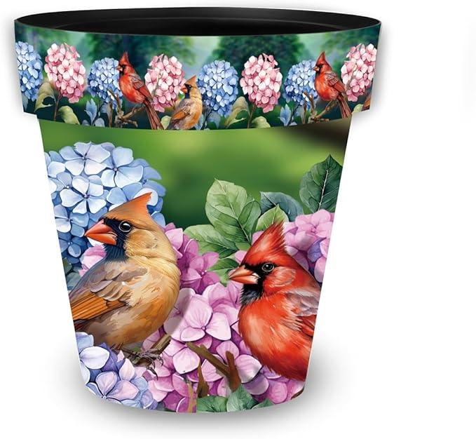 Briarwood Lane Perched Cardinals Medium Planter