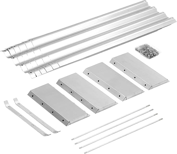 Land Guard 3 Pack 8×4×1ft Galvanized Metal Raised Garden Bed, Metal Planter Kit Box Outdoor for Deep-Rooted Vegetables, Flowers, Green and Herbs, Silver