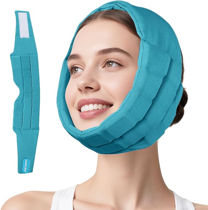 Wisdom Teeth Ice Pack Head Wrap, 2 Hours Long Lasting Cold Therapy Flexible Snug Fit Jaw Face Ice Pack for Oral Surgery, TMJ, Teeth Removed Pain, Cosmetic Injection, Swelling