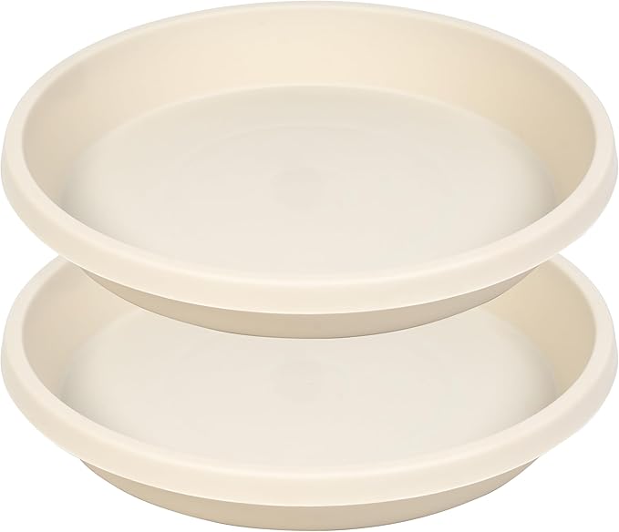 Plant Saucer 12 Inch 2 Pack Heavy Duty Plant Saucers Plastic Reusable Drip Trays for Flower Pots