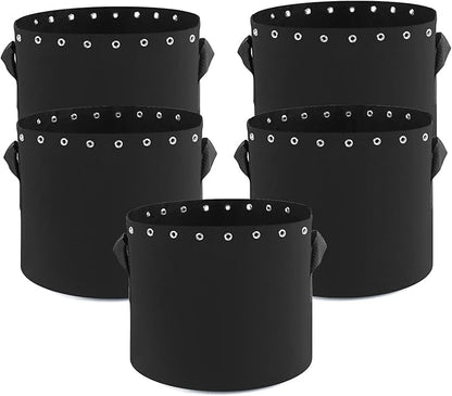 1 Gallon Fabric Pots with Holes,5-Pack,Heavy Duty Thickened Nonwoven Fabric Pots (1 Gallon)