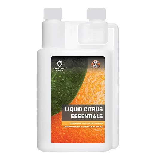 Liquid Citrus Essentials | (16 fl. oz.) | Increase Yield and Health of Citrus Trees | Liquid Fertilizer for Citrus Trees | Foliar Applied | EDTA Free | Amino Acid Complexed Nutrients