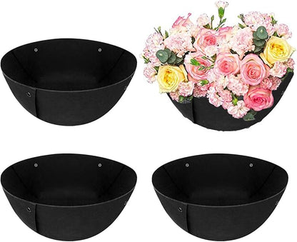 4-Pack Durable Round Fabric Planter Basket Liners – Long-Lasting Hanging Basket Liners, Coco Fiber Alternative for Flower Baskets, Bird Nesting Prevention (16inch)