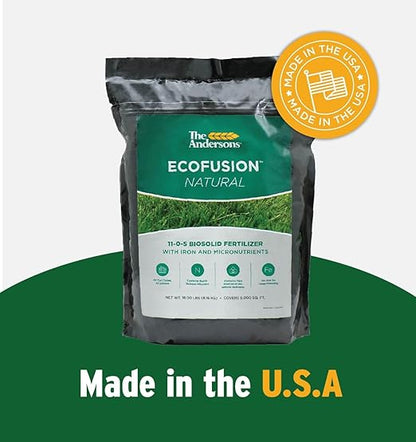 The Andersons Professional Ecofusion™ Natural 11-0-5 Biosolid Fertilizer with Iron and Micronutrients 18 lb. Bag - Covers up to 5,000 sqft.