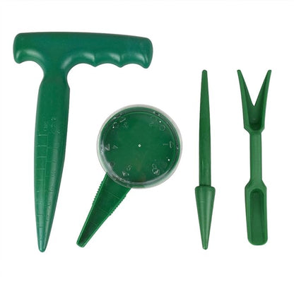 Garden Hand Tool Sow Traditional Sets Pistol Grip Dibber, Sowing Seeds Dispenser, Seedlings Dibber and Widger