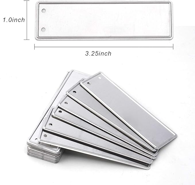 Aluminum Plant Labels, Double Sided Metal Labels, Metal Label Tree ID Tags Durable & Waterproof Pot Label Tag Outdoor Marker for Indoor Outdoor Gardening Nursery (50)